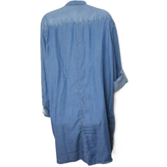 Ariat Women's Size 2X Blue Chambray Dress Button Western 100% Tencel - Picture 7 of 12